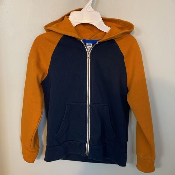 Gender-Neutral Color-Block Raglan Zip Hoodie For Kids size small 6-7 - Picture 2 of 3